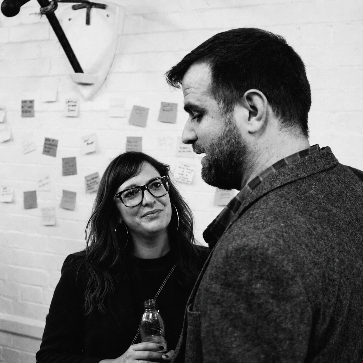 Kate Southerby in conversation with a participant at DO Lectures